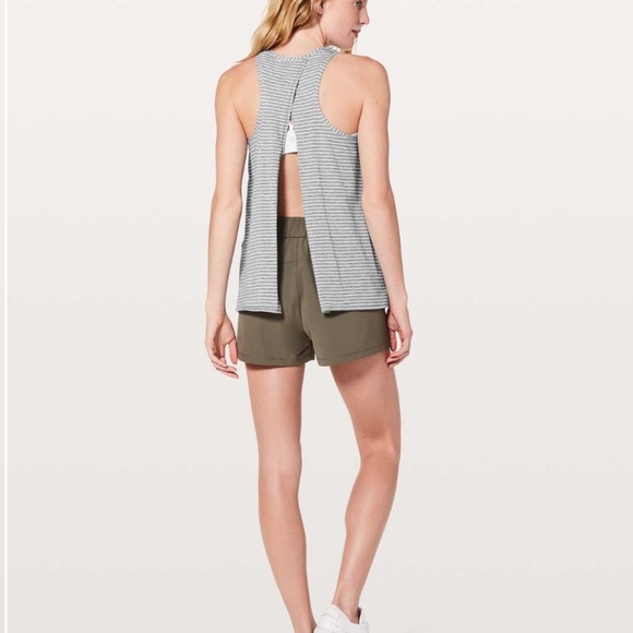 lululemon athletica Striped Gray White Tank Top - Picture 3 of 6
